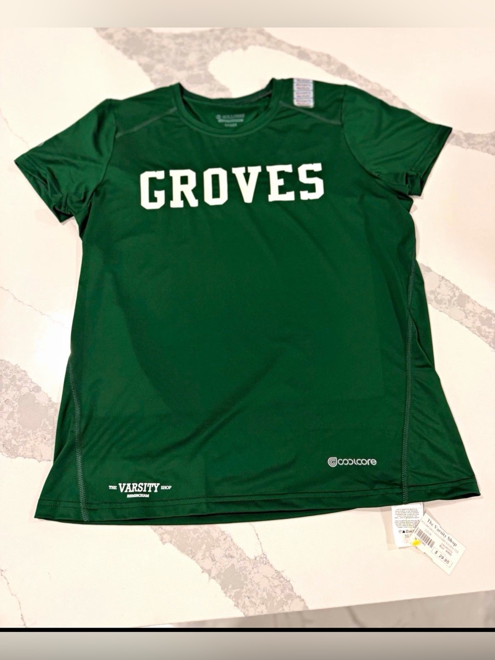 Holloway Coolcore Women's Green Athletic Fit Crew Neck T-Shirt UPF 50 M